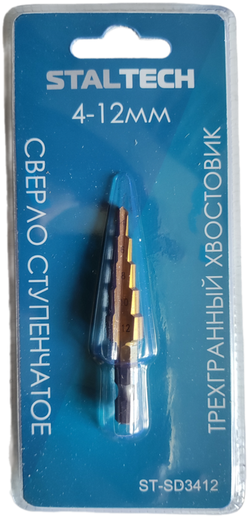 Сверло ступенчатое "SmalTech" 4-12мм.